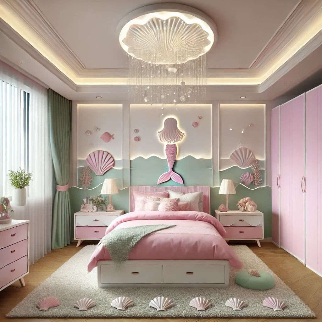 Teen Study & Bedroom with Pastel Magnetic Chalkboard Wall #9